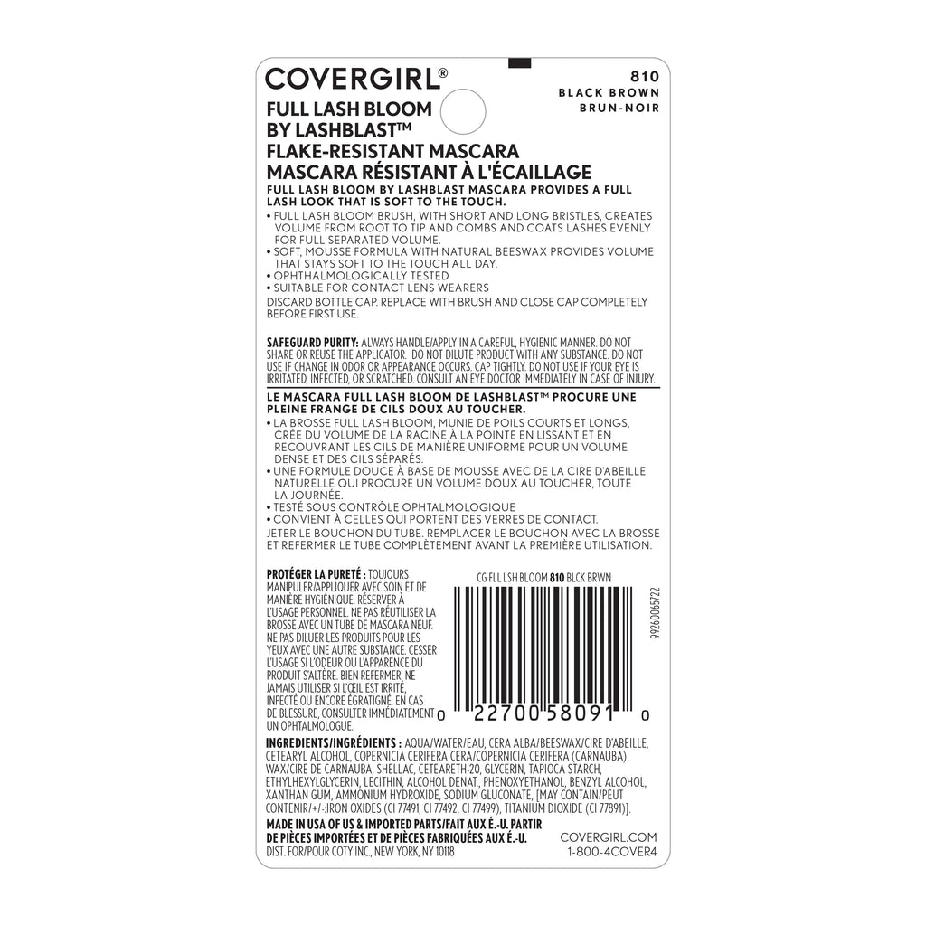 COVERGIRL Lash Blast Volume Waterproof Mascara, 835 Black Brown, 0.44 oz,