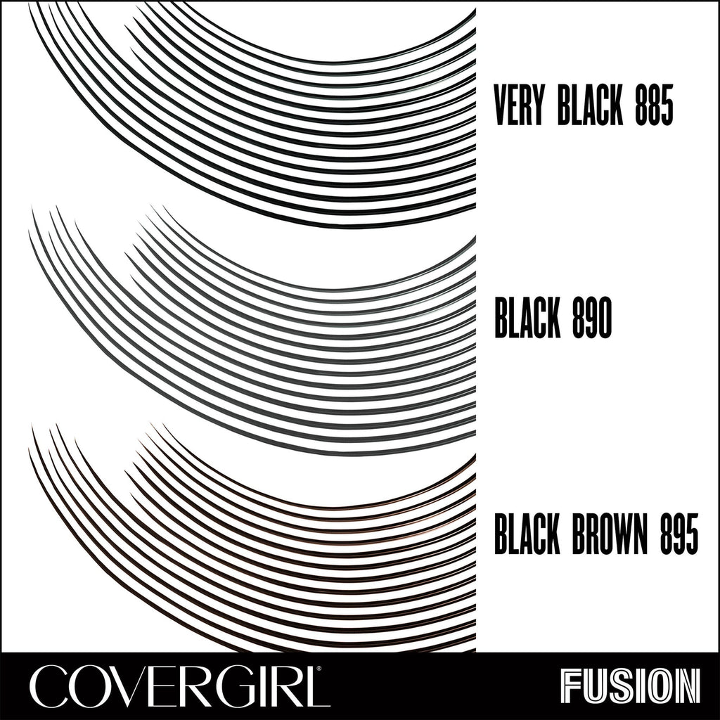 COVERGIRL Lash Blast Fusion Waterproof Mascara, 895 Black Brown, 0.44 oz, Volume Mascara