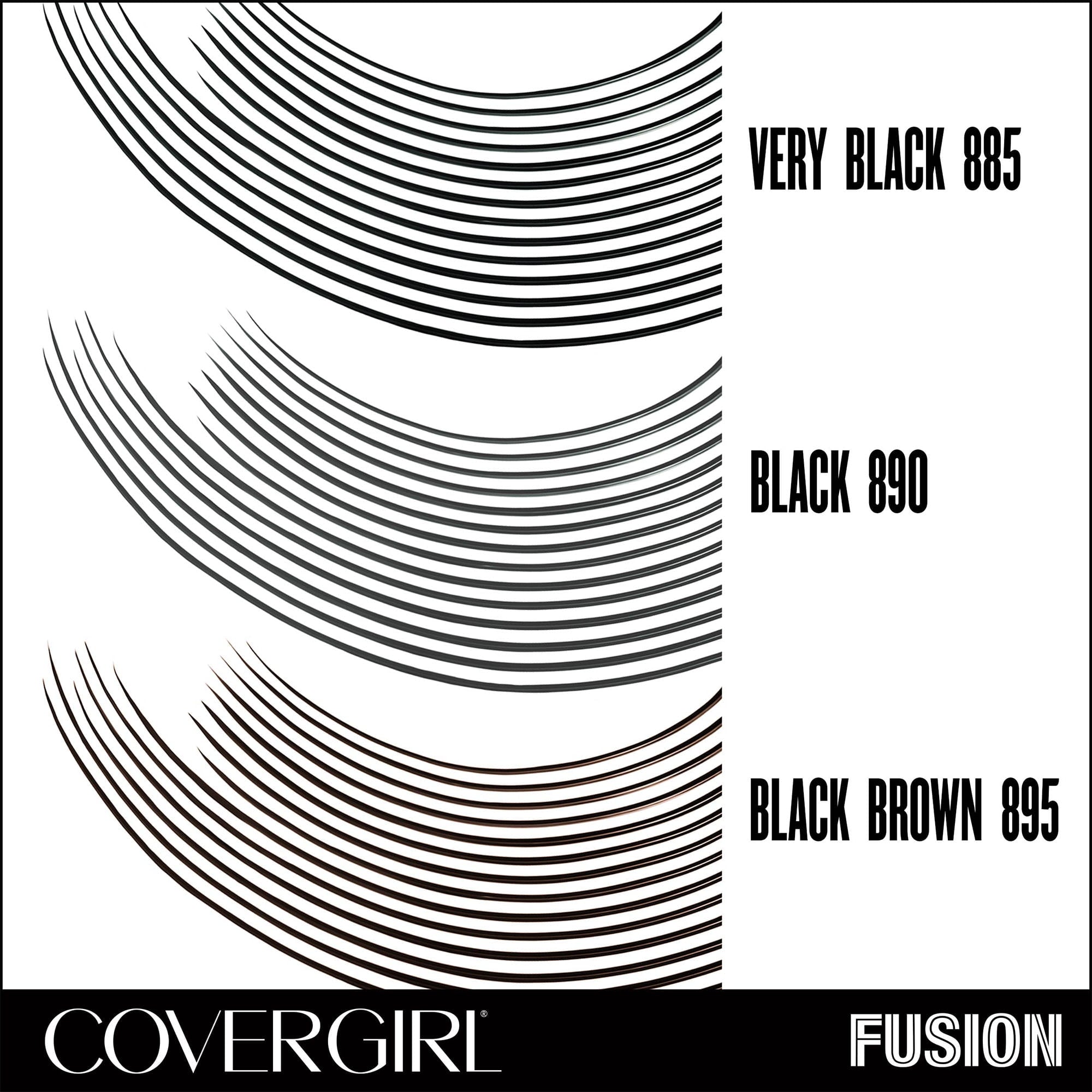 COVERGIRL Lash Blast Fusion Waterproof Mascara, 895 Black Brown, 0.44 oz, Volume Mascara