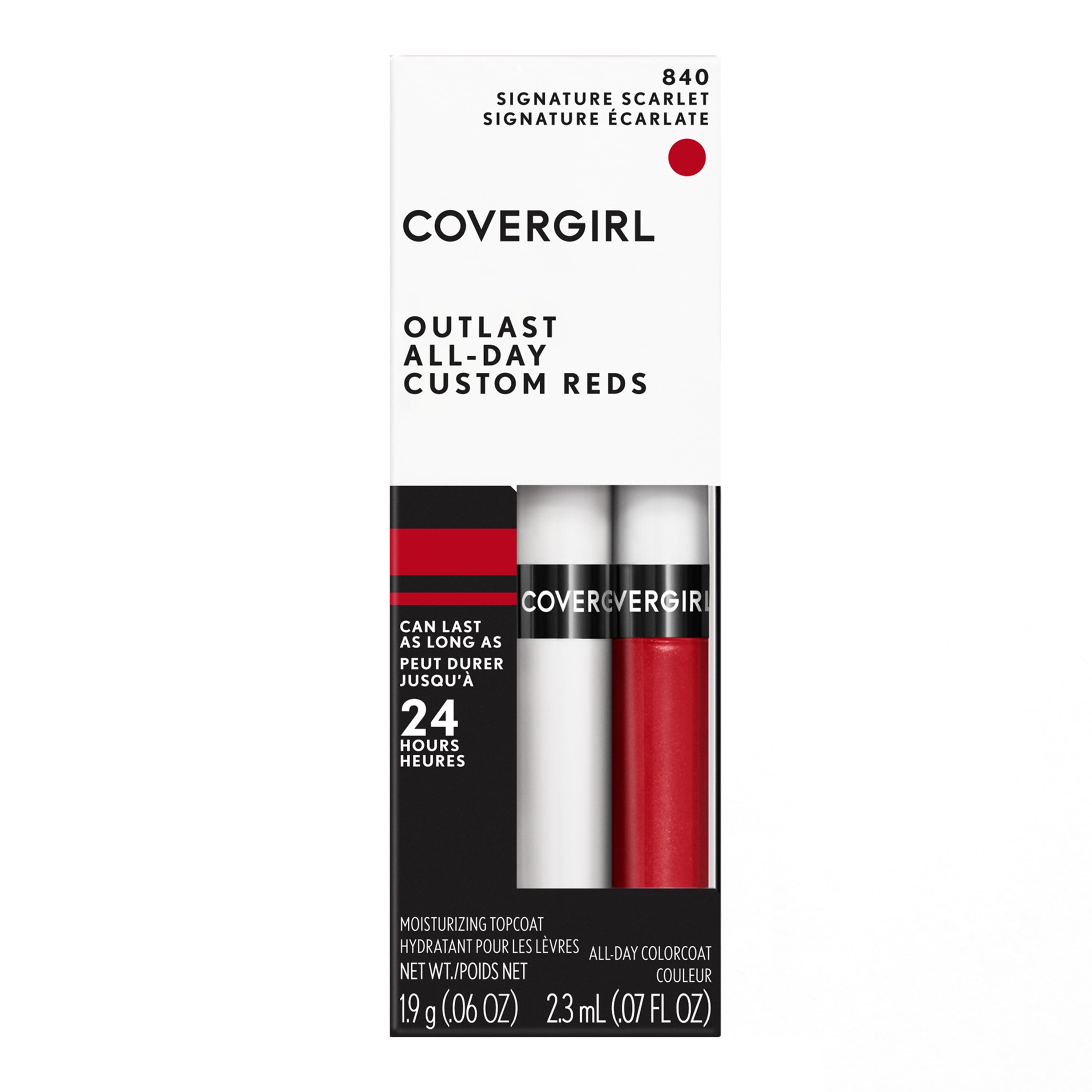 COVERGIRL Outlast All-Day Custom Reds Lip Color, 840 Signature Scarlet