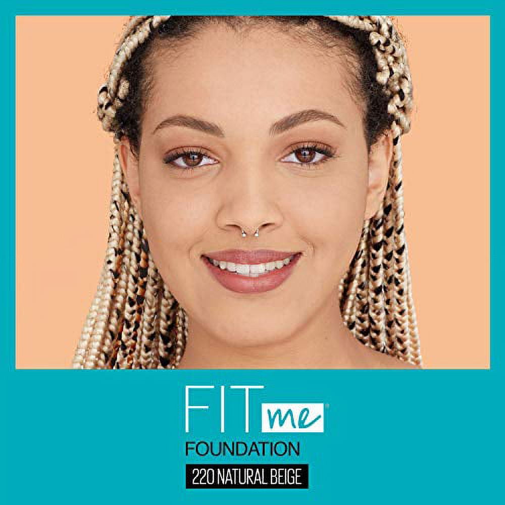 Maybelline Fit Me Matte + Poreless Liquid Foundation, Normal To Oily, 220 Natural Beige