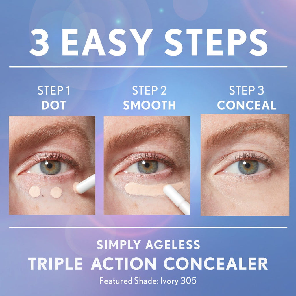 COVERGIRL Simply Ageless Triple Action Concealer, 310 Light, 0.24 fl oz