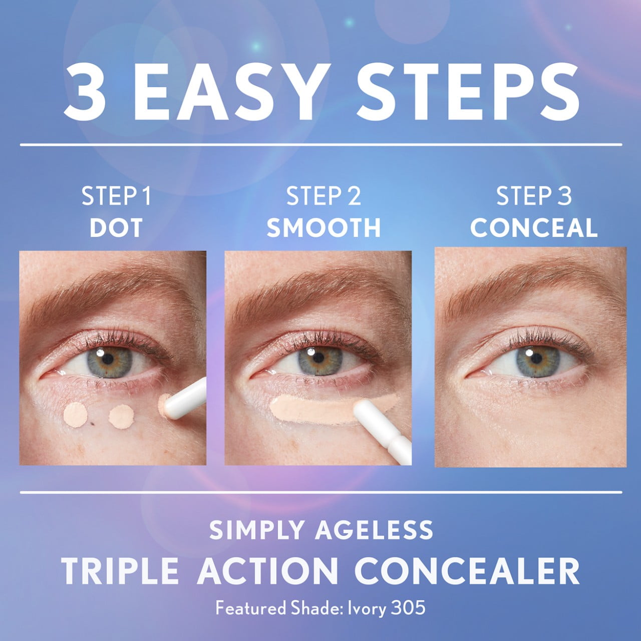 COVERGIRL Simply Ageless Triple Action Concealer, 310 Light, 0.24 fl oz