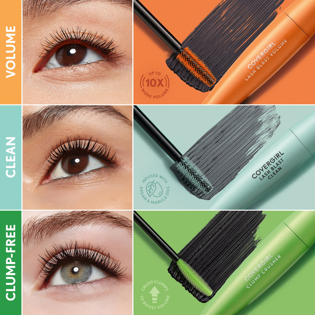 COVERGIRL Lash Blast Volume Waterproof Mascara, Very Black, Boosting, 0.16 fl oz, Mascara, Black Mascara