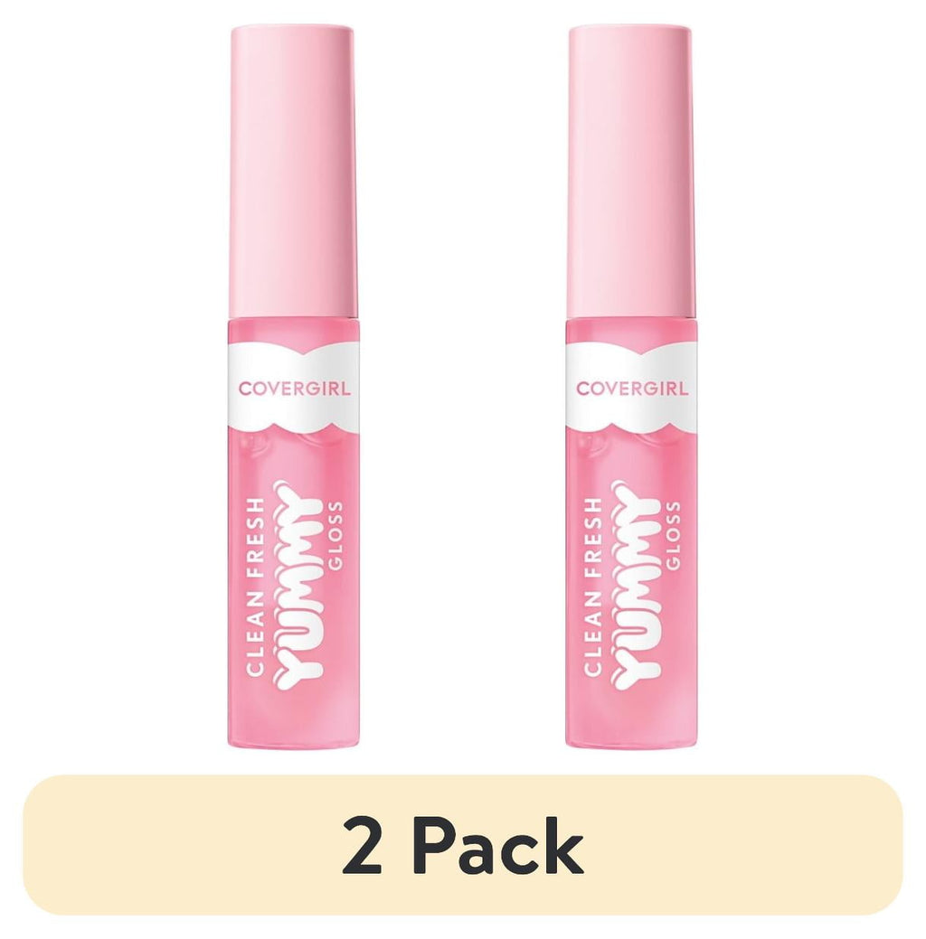 (2 pack) COVERGIRL Clean Fresh Yummy Lip Gloss, 150 Sugar Poppy, 0.33 fl oz