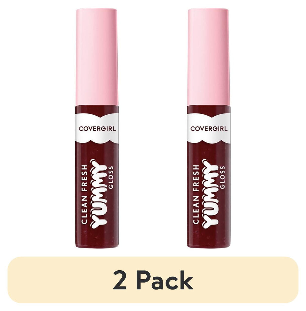 (2 pack) COVERGIRL Clean Fresh Yummy Lip Gloss, 300 Acai You Later, 0.33 fl oz