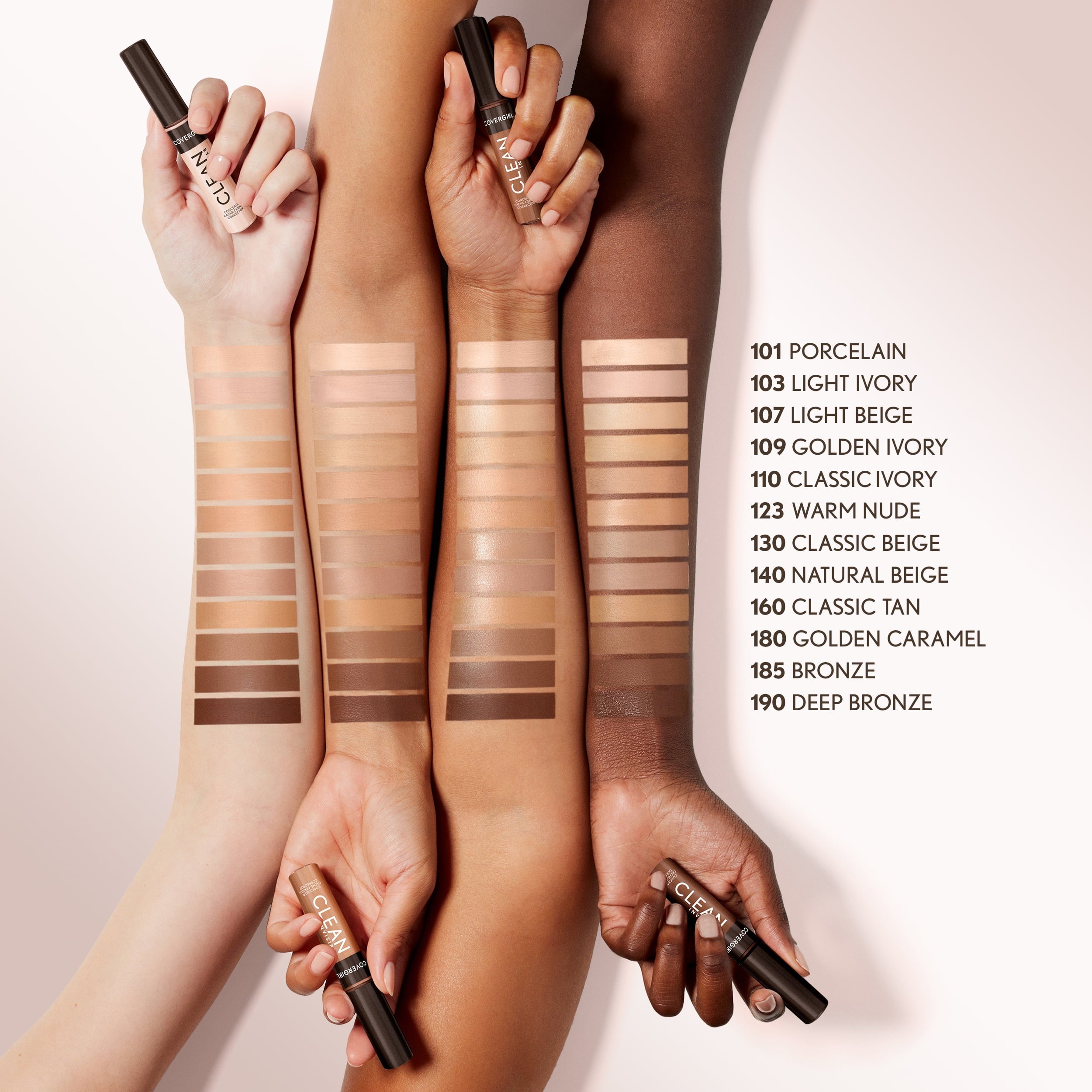COVERGIRL Clean Invisible Concealer, 107 Light Beige, 0.23 fl oz