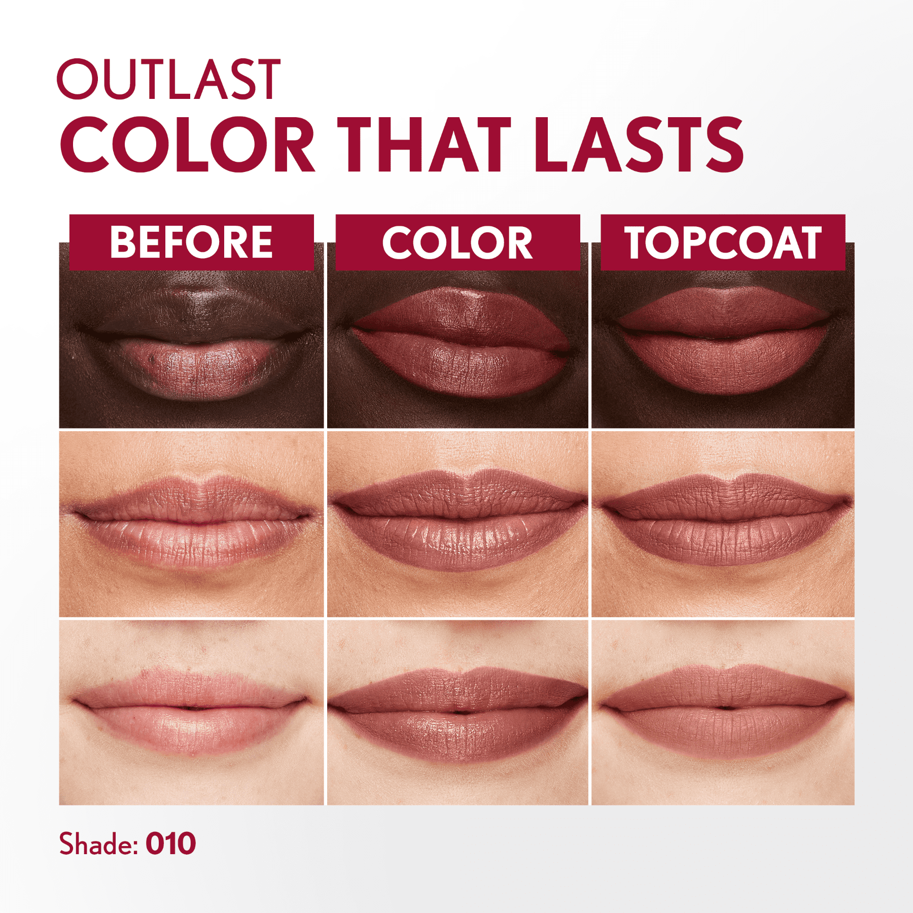 COVERGIRL Outlast All Day Lip Color with Top Coat, Sugey Girl 010, 0.06 oz / 0.07 fl oz