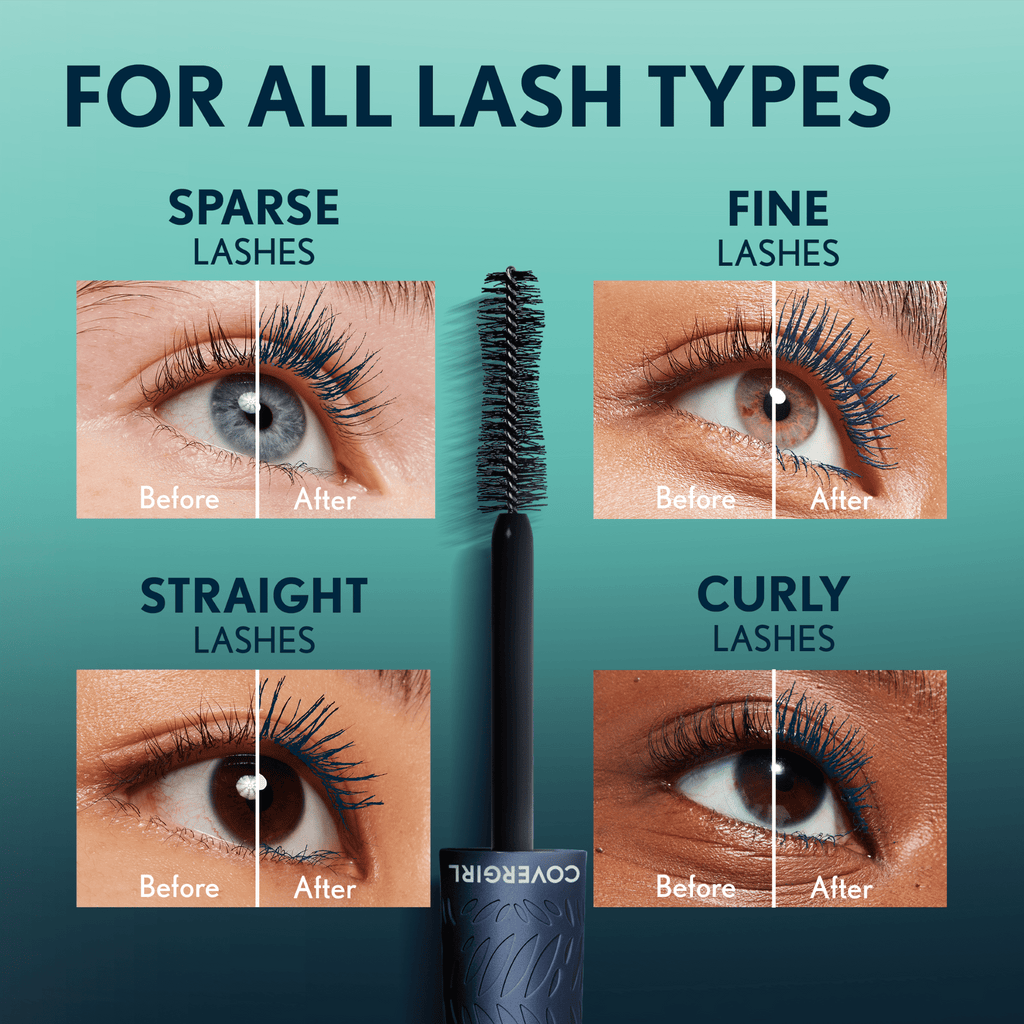 Covergirl Lash Blast Cleantopia, 820 Ultramarine Black, Volumizing Mascara, 0.33oz