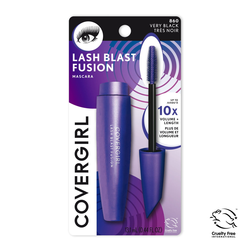 (2 pack) COVERGIRL Lash Blast Fusion Mascara, 860 Very Black, 0.44 oz