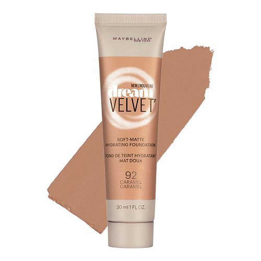 Maybelline New York Dream Velvet Soft-Matte Hydrating Foundation, Caramel, 1 fl. oz.