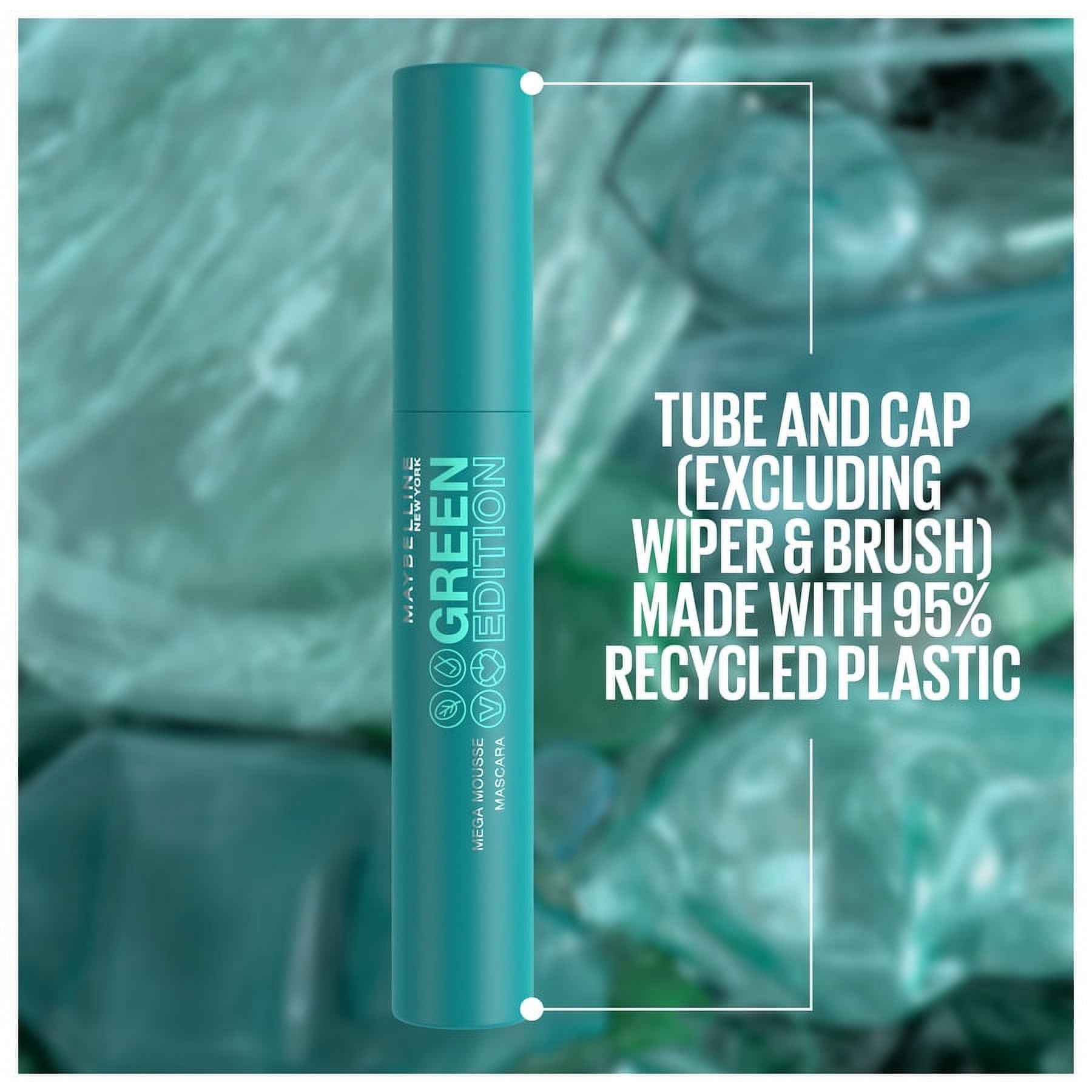 Maybelline Green Edition Mega Mousse Mascara, Blackest Black