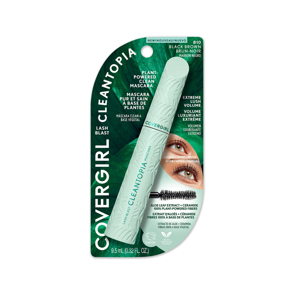 COVERGIRL Lash Blast Cleantopia Mascara, 810 Black Brown, 0.32 fl oz