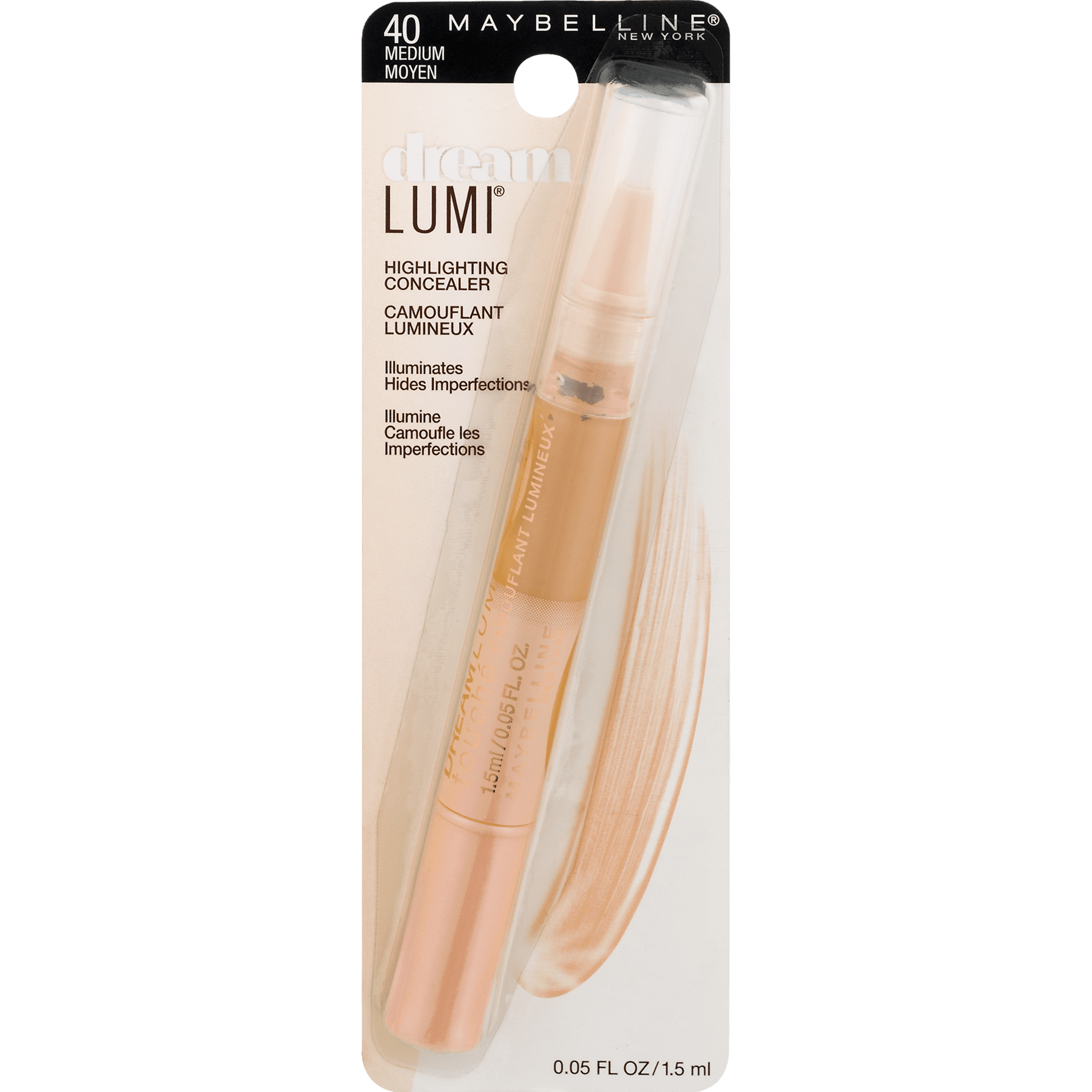 Maybelline New York Dream Lumi Highlighting Concealer, Medium, 0.05 Fl Oz