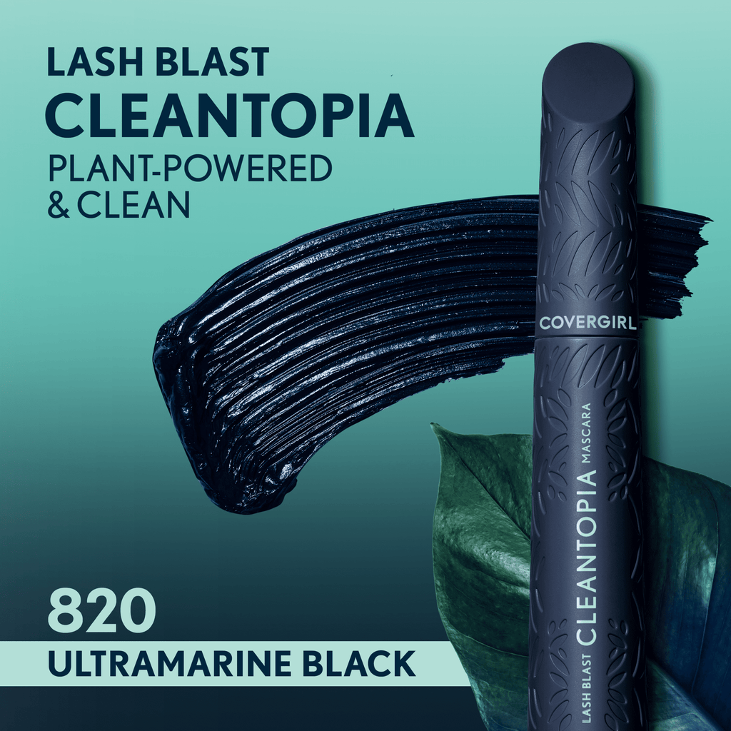 Covergirl Lash Blast Cleantopia, 820 Ultramarine Black, Volumizing Mascara, 0.33oz