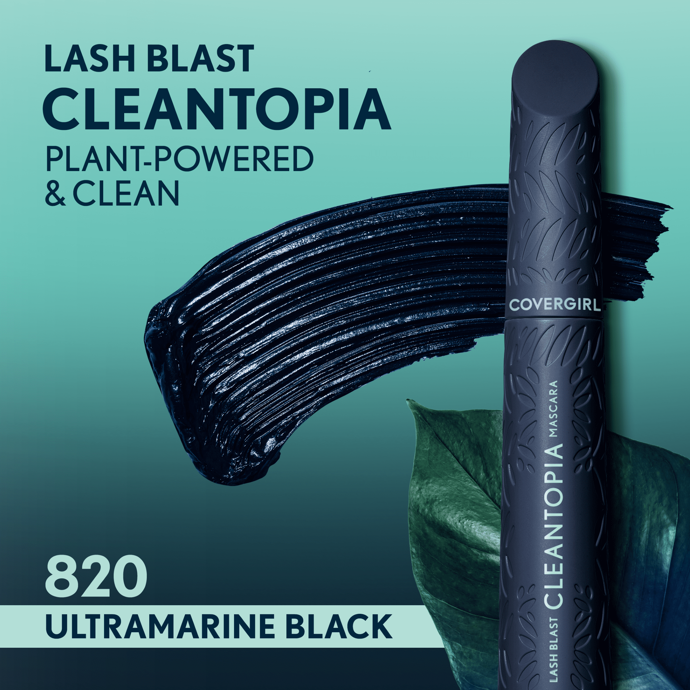 Covergirl Lash Blast Cleantopia, 820 Ultramarine Black, Volumizing Mascara, 0.33oz