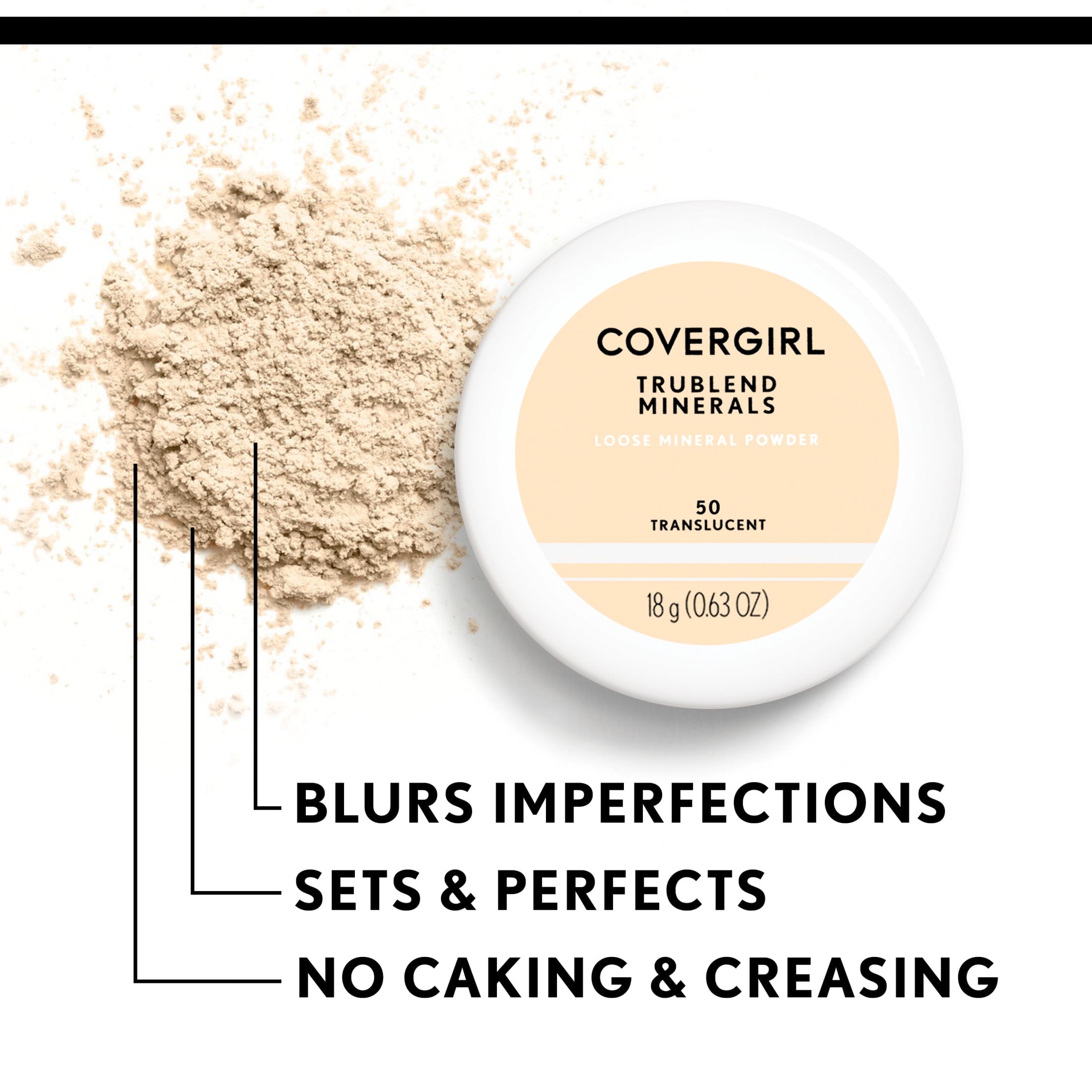 COVERGIRL TruBlend Loose Mineral Powder, 100 Fair, 0.63 oz