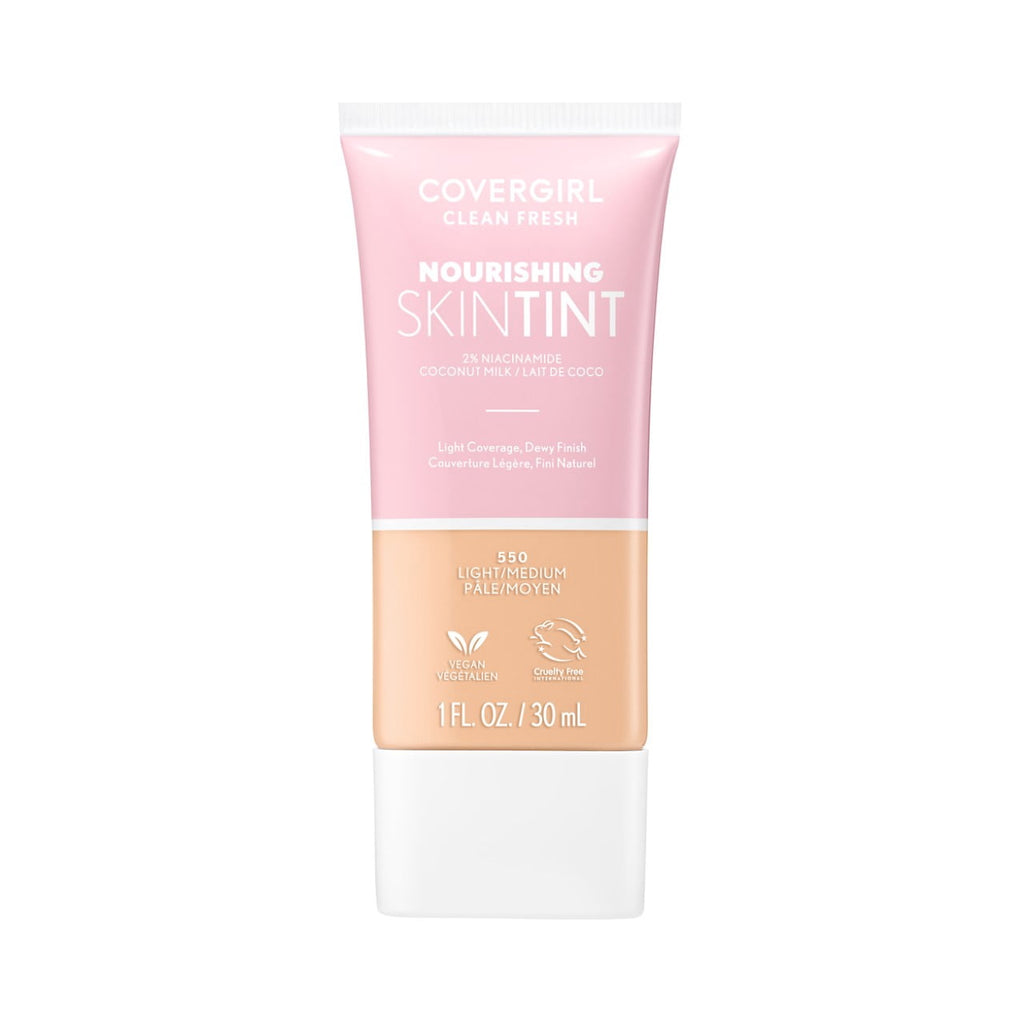 (3 pack) COVERGIRL Clean Fresh Nourishing Skin Tint, Dewy Finish, Light/Medium, 1 fl oz (Packaging May Vary)