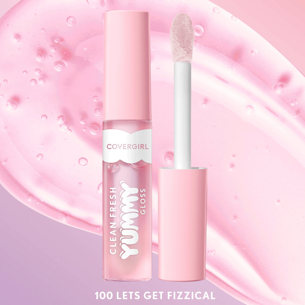 COVERGIRL Clean Fresh Yummy Lip Gloss, 100 Lets Get Fizzical, 0.33 fl oz