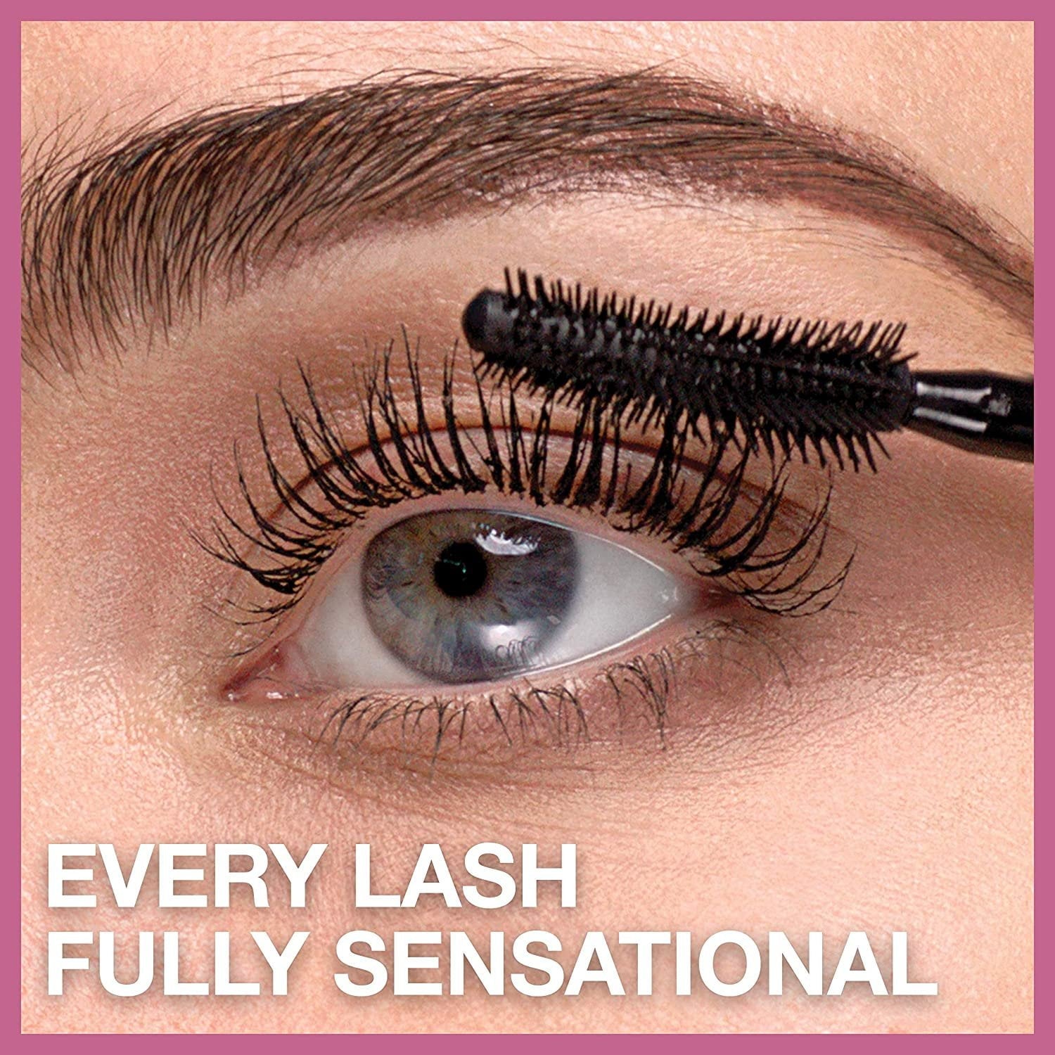 Maybelline Lash Sensational Washable Mascara Makeup, Volumizing, Lengthening, Full-Fan Effect, Blackest Black, 0.32 Fl Oz, 2 Count