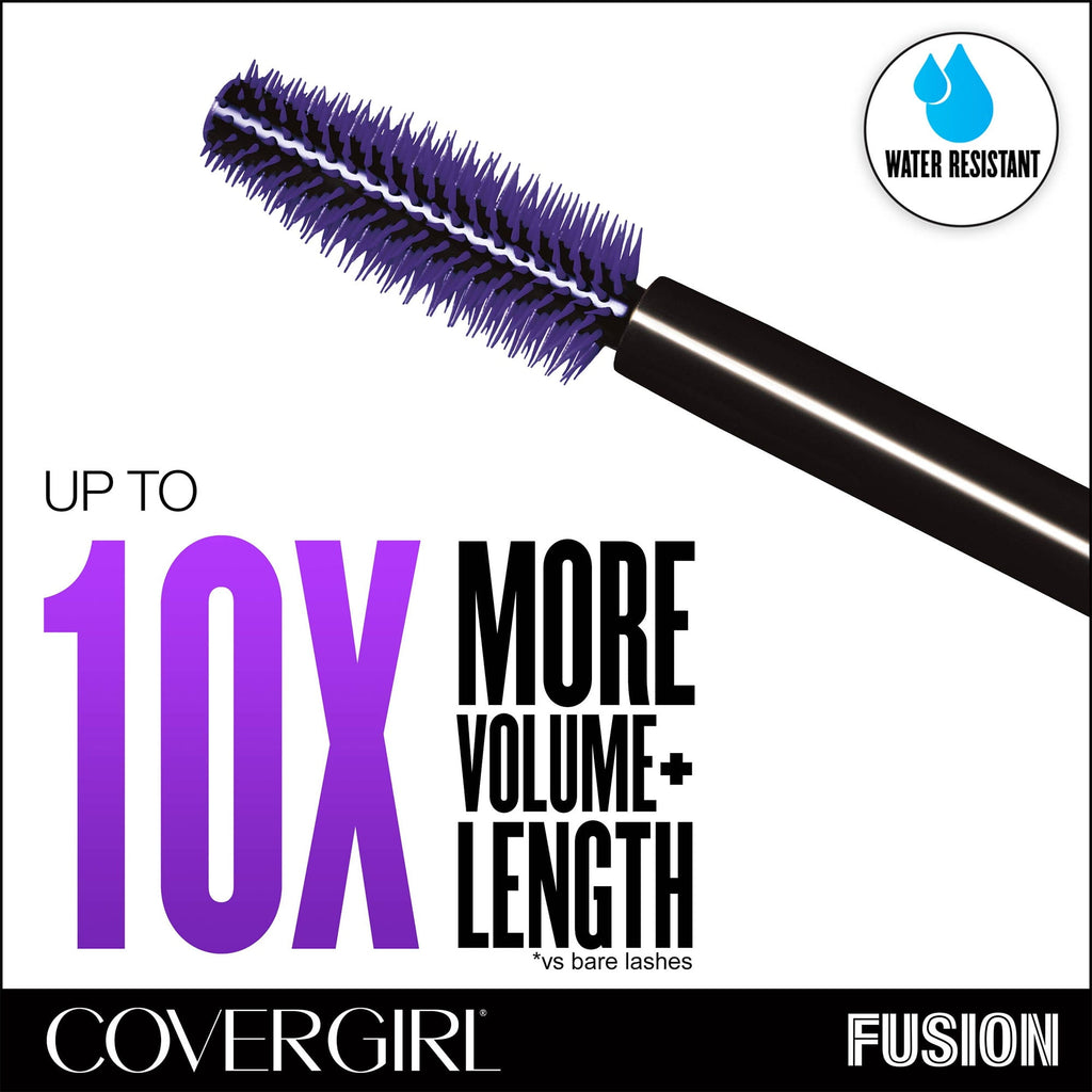 COVERGIRL Lash Blast Fusion Waterproof Mascara, 895 Black Brown, 0.44 oz, Volume Mascara