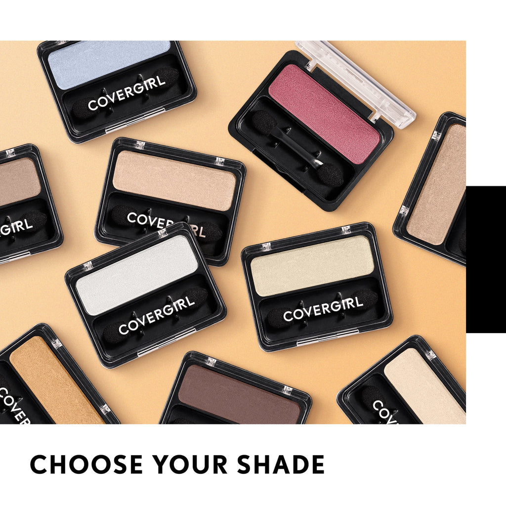 COVERGIRL Eye Enhancers 1-Kit Eyeshadow, 710 Champagne, 0.09 oz, Mono Shadows, Eyeshadow, Eyeshadow Makeup, Shimmer Eyeshadow, Versatile Eyeshadow, Silky Formula