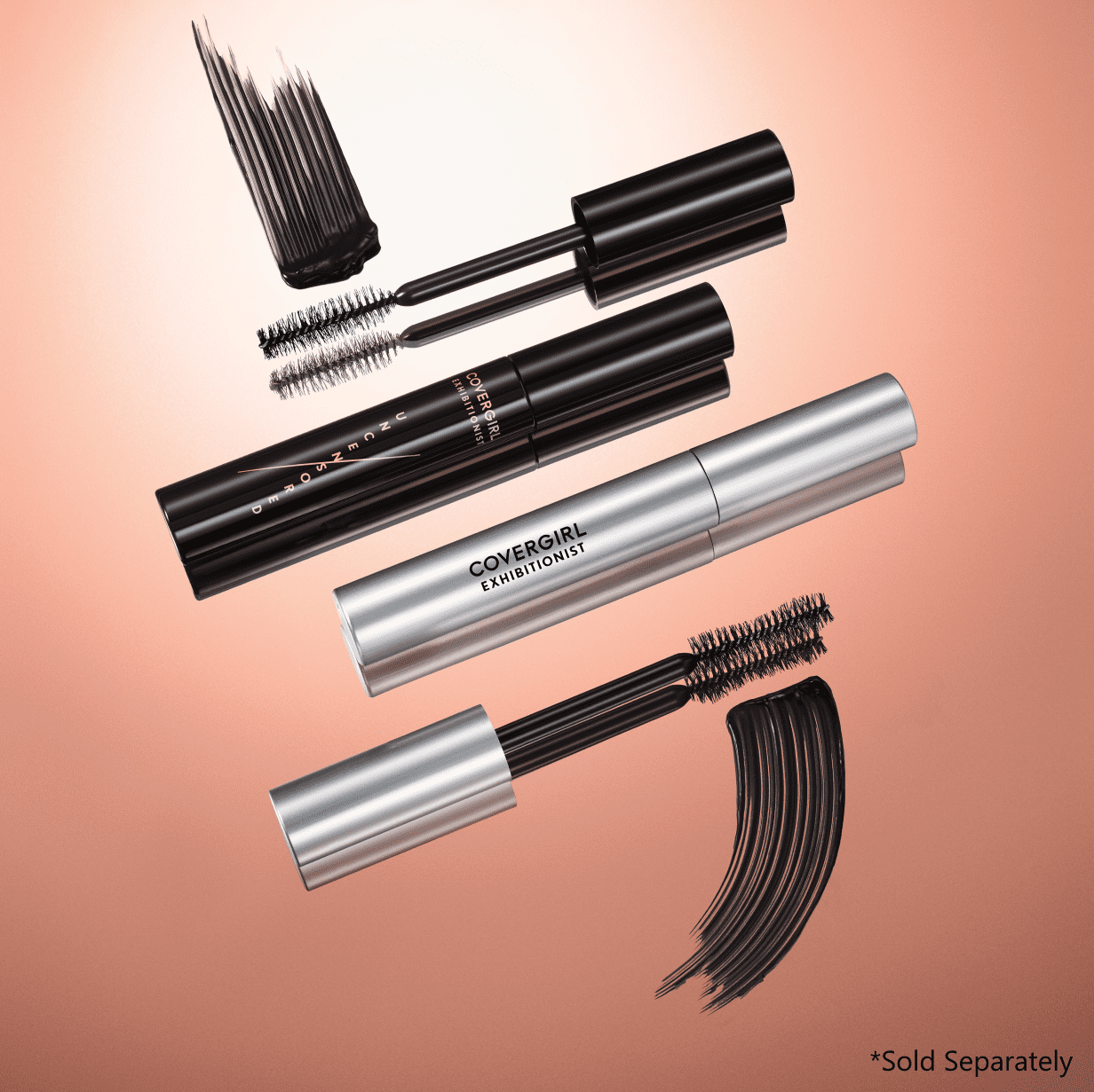 COVERGIRL Exhibitionist Uncensored Mascara, 960 Black Brown, 0.3 oz, Mascara, Black Mascara, Volume and Lengthening Mascara, No Flaking or Smudging, Just One Coat, Cruelty-Free