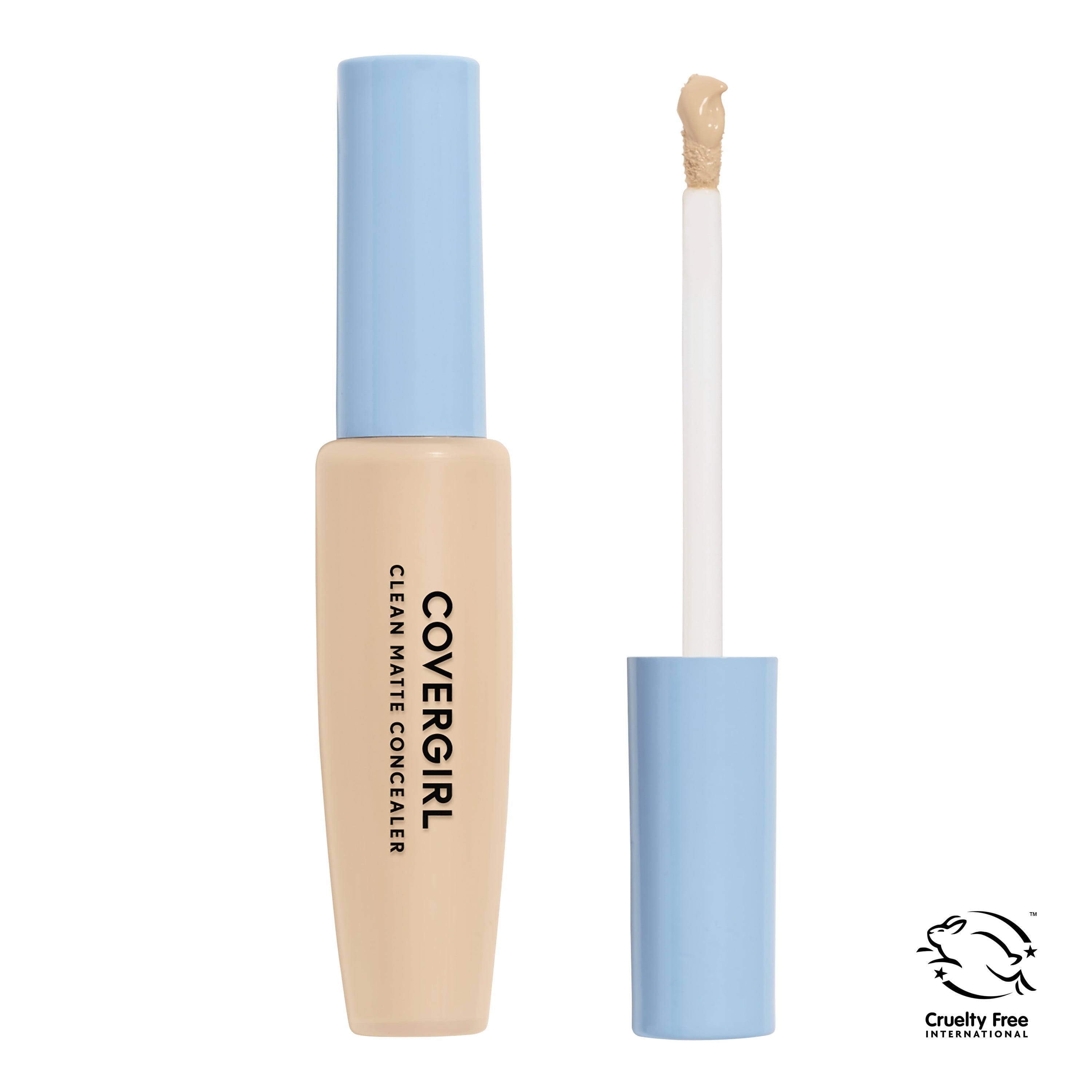 COVERGIRL Clean Matte Concealer, 210 Light/Medium, 0.32 oz, Concealer Makeup, Concealer for Dark Circles, Full Coverage Concealer, Skin-Brightening Pigments, Lightweight