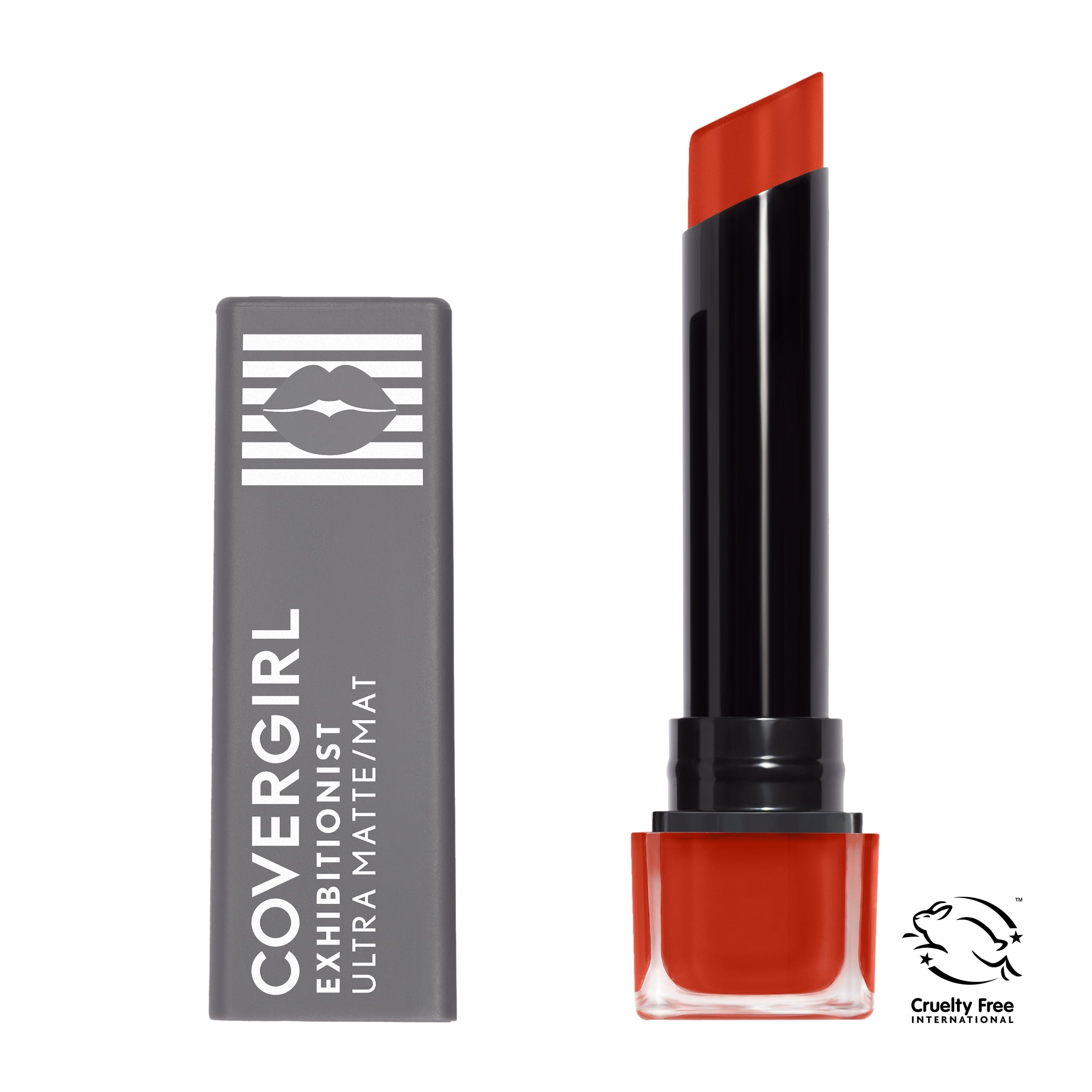 COVERGIRL Exhibitionist Ultra-Matte Lipstick, 675 All Abuzz, 0.09 oz, Transfer-Proof, Lipstick, Matte Lipstick, Long Lasting Lipstick, No Cracking or Flaking, Increases Lip Moisture