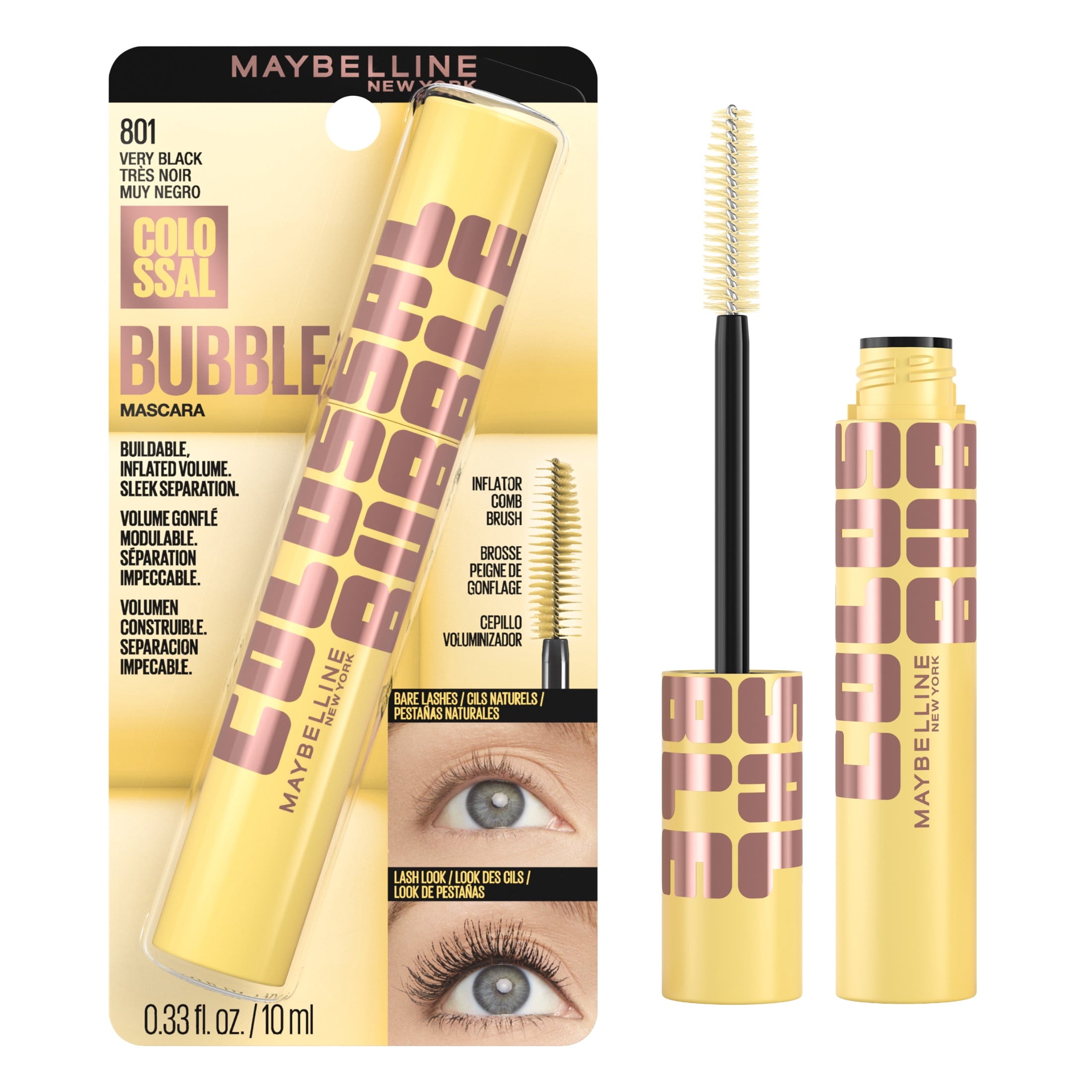 Maybelline Colossal Bubble Washable Mascara, High Intensity, Very Black
