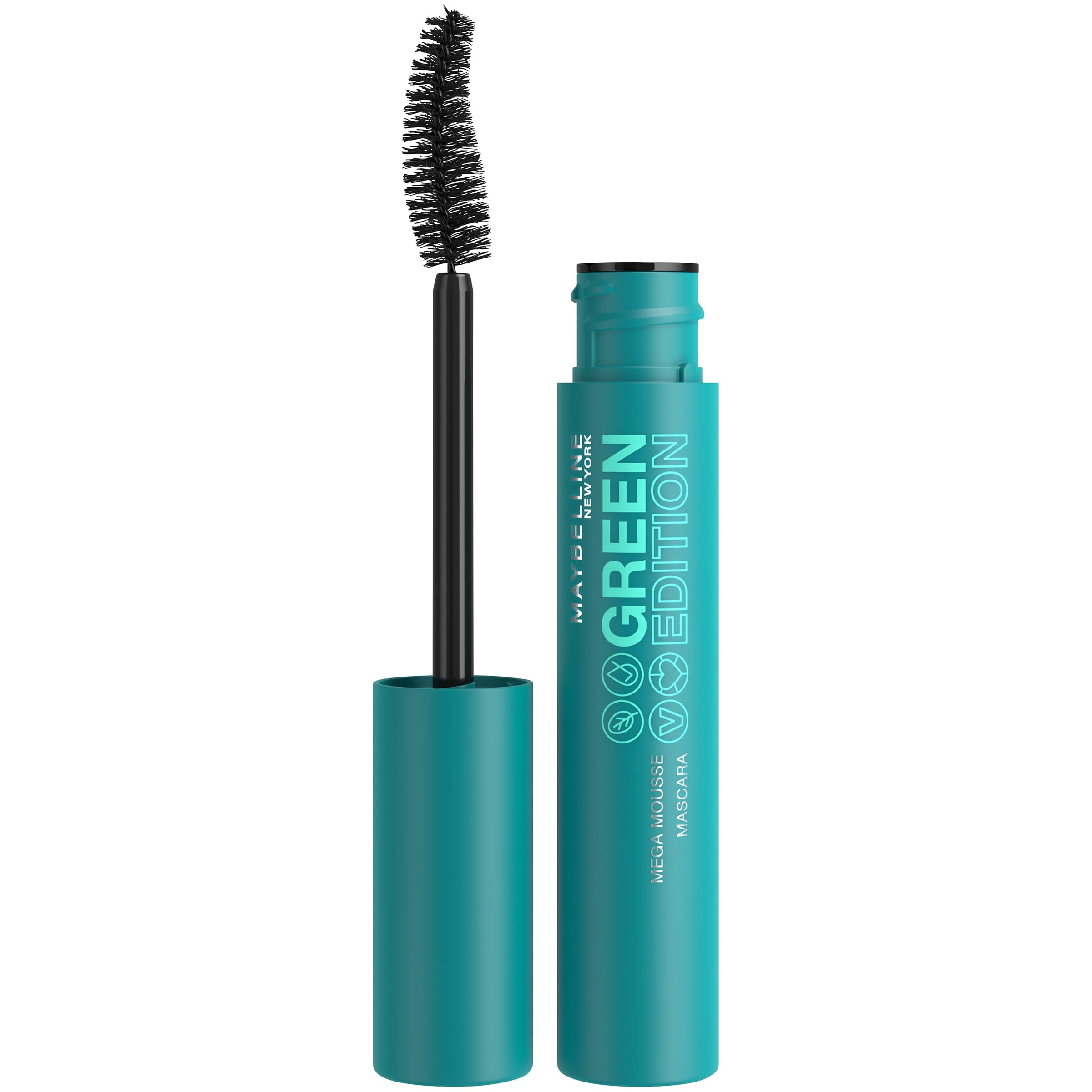 Maybelline Green Edition Mega Mousse Mascara Makeup, Brownish Black, 0.32 fl. oz.