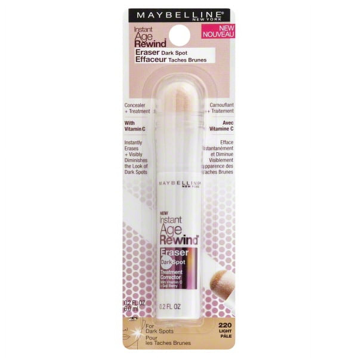 Maybelline New York Instant Age Rewind Eraser Dark Spot Concealer, 220 Light, 0.2 Fl. Oz.
