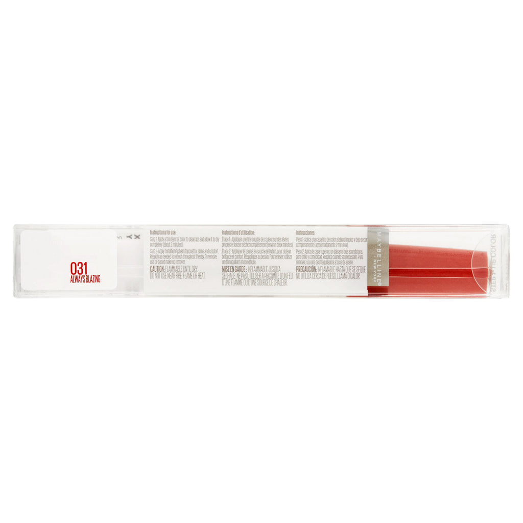 Maybelline SuperStay 24hr 2-Step Lipcolor, Always Blazing