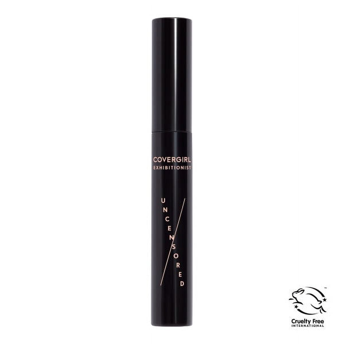 COVERGIRL Exhibitionist Uncensored Mascara, 970 Black, 0.3 oz, Mascara, Black Mascara, Volume and Lengthening Mascara, No Flaking or Smudging, Just One Coat, Cruelty-Free