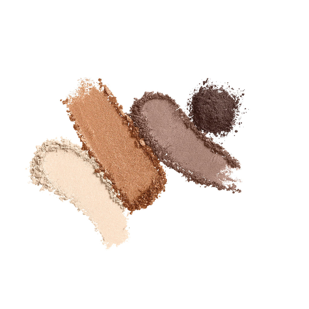 COVERGIRL Eye Enhancers 4-Kit Eyeshadow, 202 Al Fresco, 0.19 oz, Eyeshadow Palette, Nude Eyeshadow Palette, Silky Sheer Formula, Double-Ended Applicator, Cruelty-Free