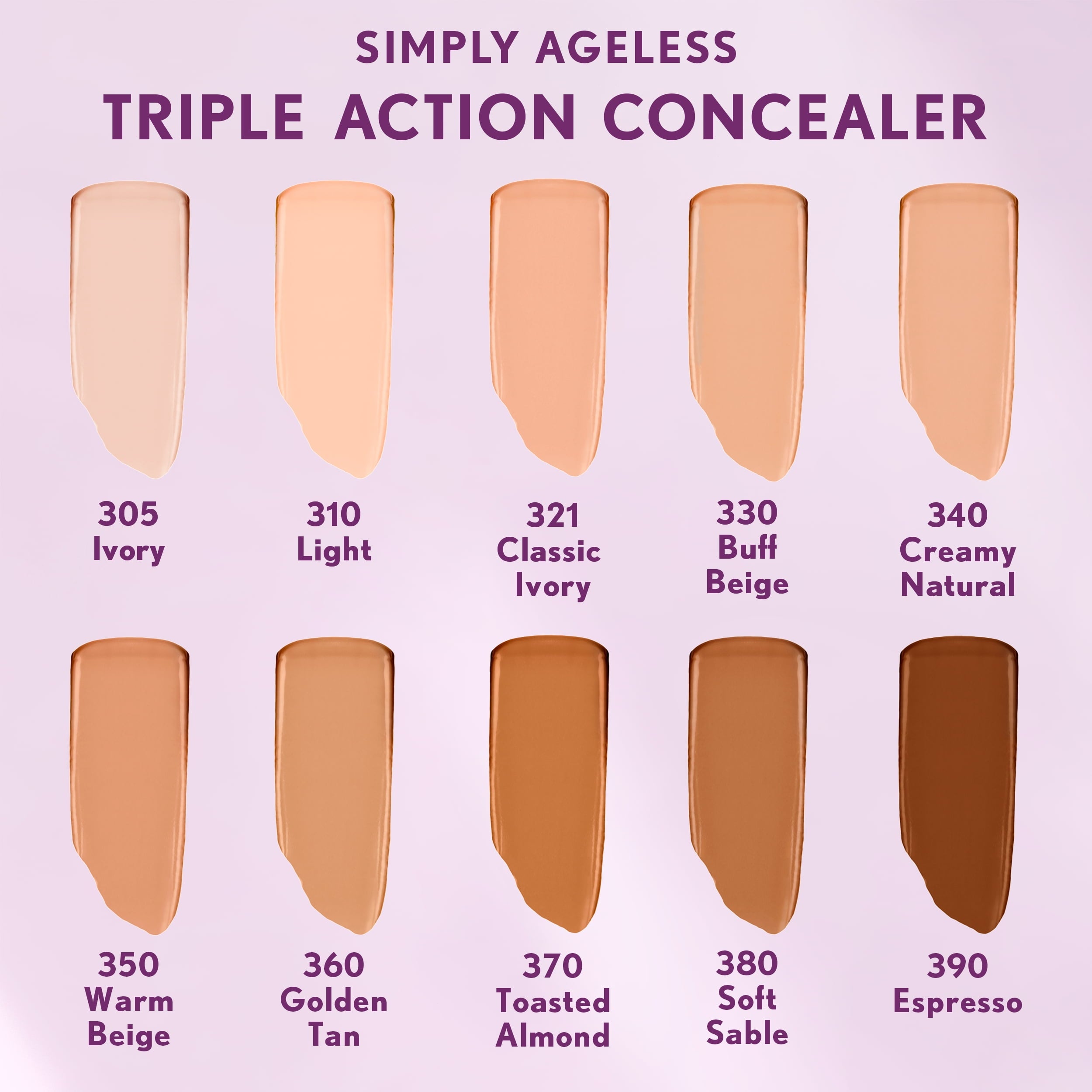 COVERGIRL Simply Ageless Triple Action Concealer, 360 Golden Tan, 0.24 fl oz