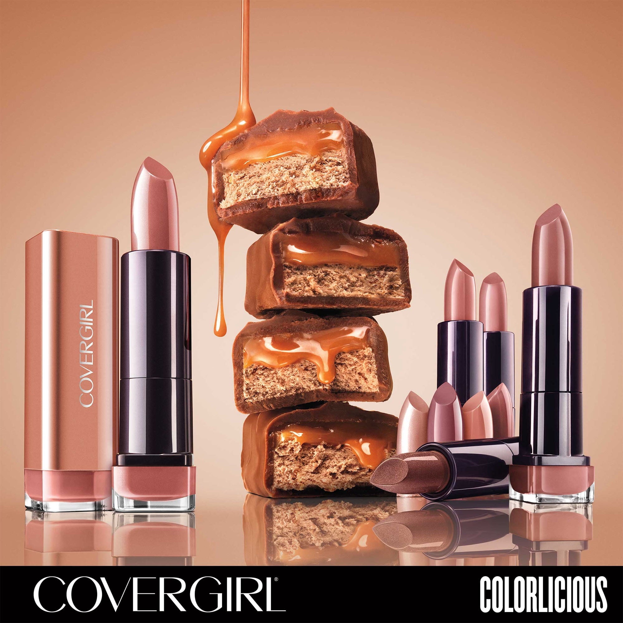 COVERGIRL Exhibitionist Cream Lipstick, 240 Caramel Kiss, 0.12 oz, Lipstick, Moisturizing Lipstick, Long Lasting Lipstick, Glossy Lipstick, Hydrating Lipstick, Long Lasting