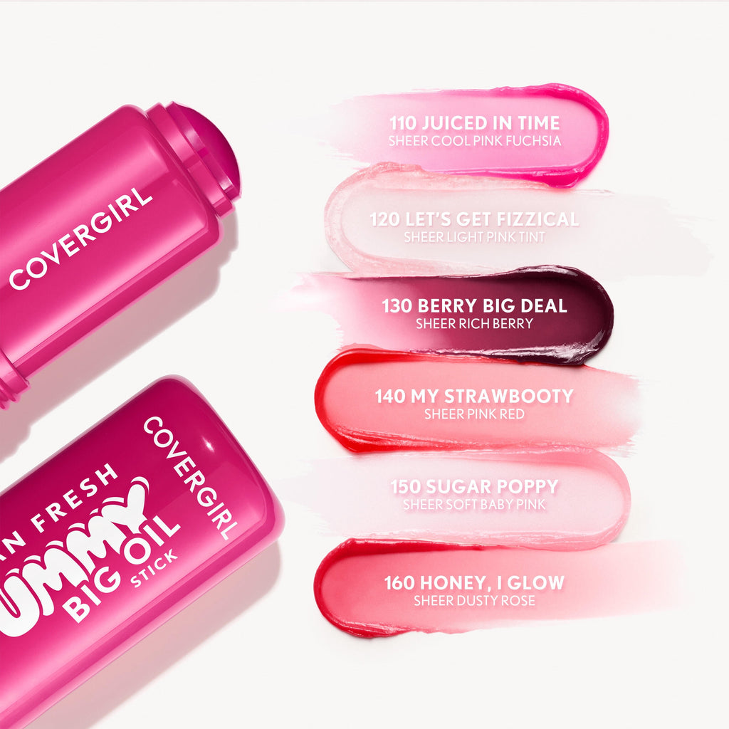 COVERGIRL Clean Fresh Yummy Big Oil Stick - 140 My Strawbooty, 0.28 OZ./ 8g