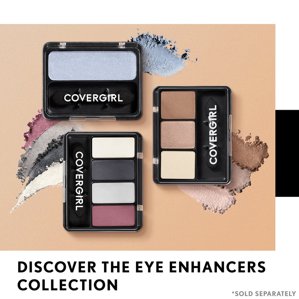 COVERGIRL Eye Enhancers 4-Kit Eyeshadow, 202 Al Fresco, 0.19 oz, Eyeshadow Palette, Nude Eyeshadow Palette, Silky Sheer Formula, Double-Ended Applicator, Cruelty-Free