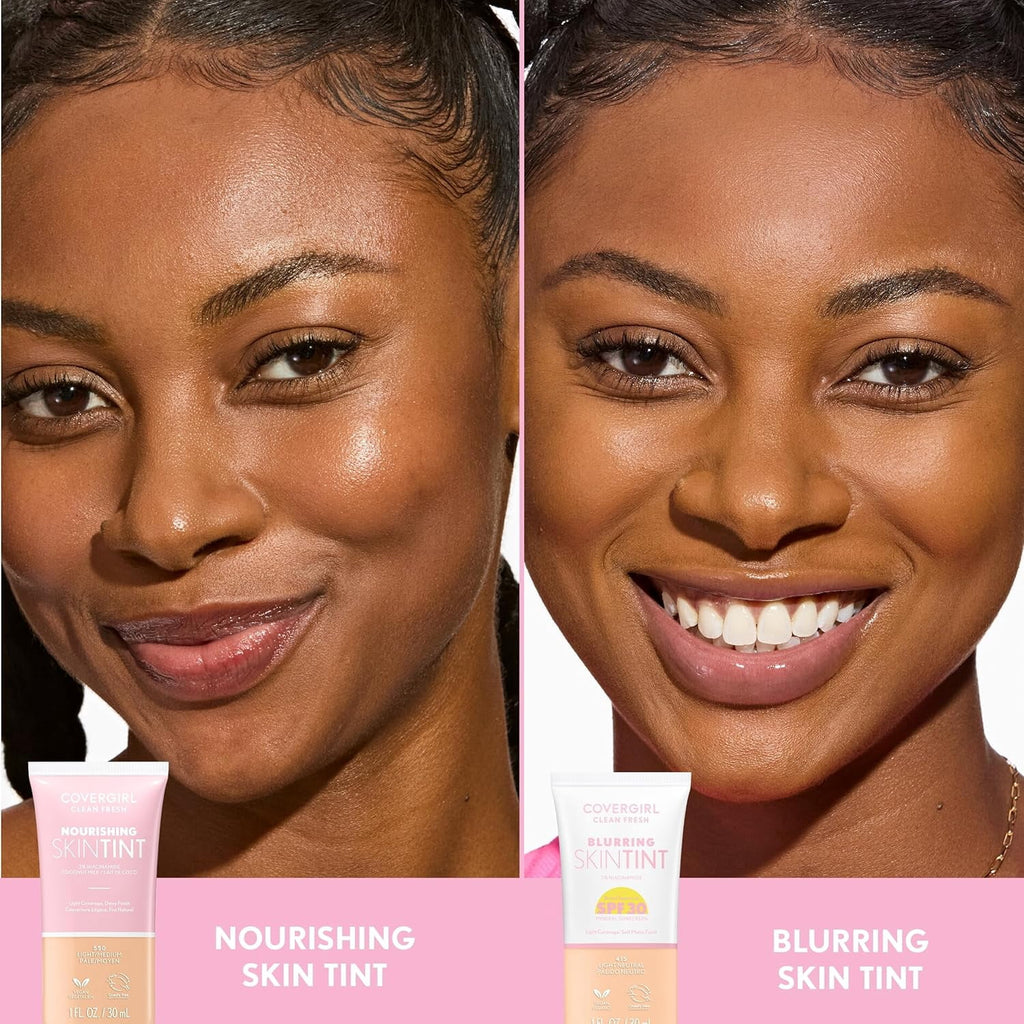 (3 pack) COVERGIRL Clean Fresh Nourishing Skin Tint, Dewy Finish, Light/Medium, 1 fl oz (Packaging May Vary)