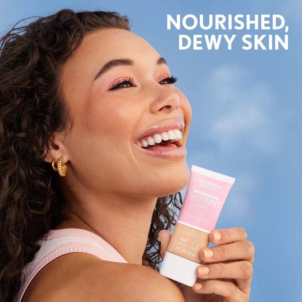 (3 pack) COVERGIRL Clean Fresh Nourishing Skin Tint, Dewy Finish, Light/Medium, 1 fl oz (Packaging May Vary)