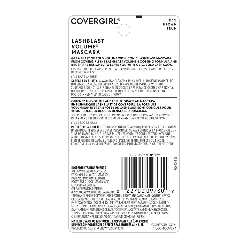 Covergirl Lash Blast Volume Mascara, 815 Brown, 0.44 oz