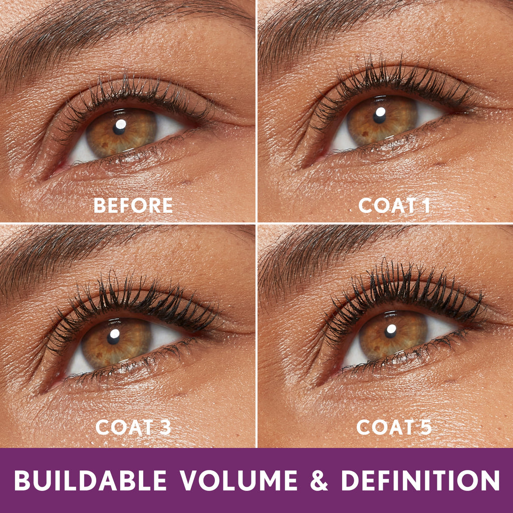 COVERGIRL Simply Ageless Lash Plumping 3-in-1 Mascara, 120 Black Water Resistant, 0.4 fl oz