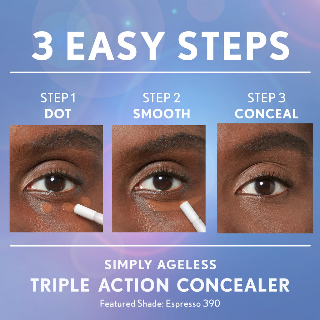 COVERGIRL Simply Ageless Triple Action Concealer, 370 Toasted Almond, 0.24 fl oz