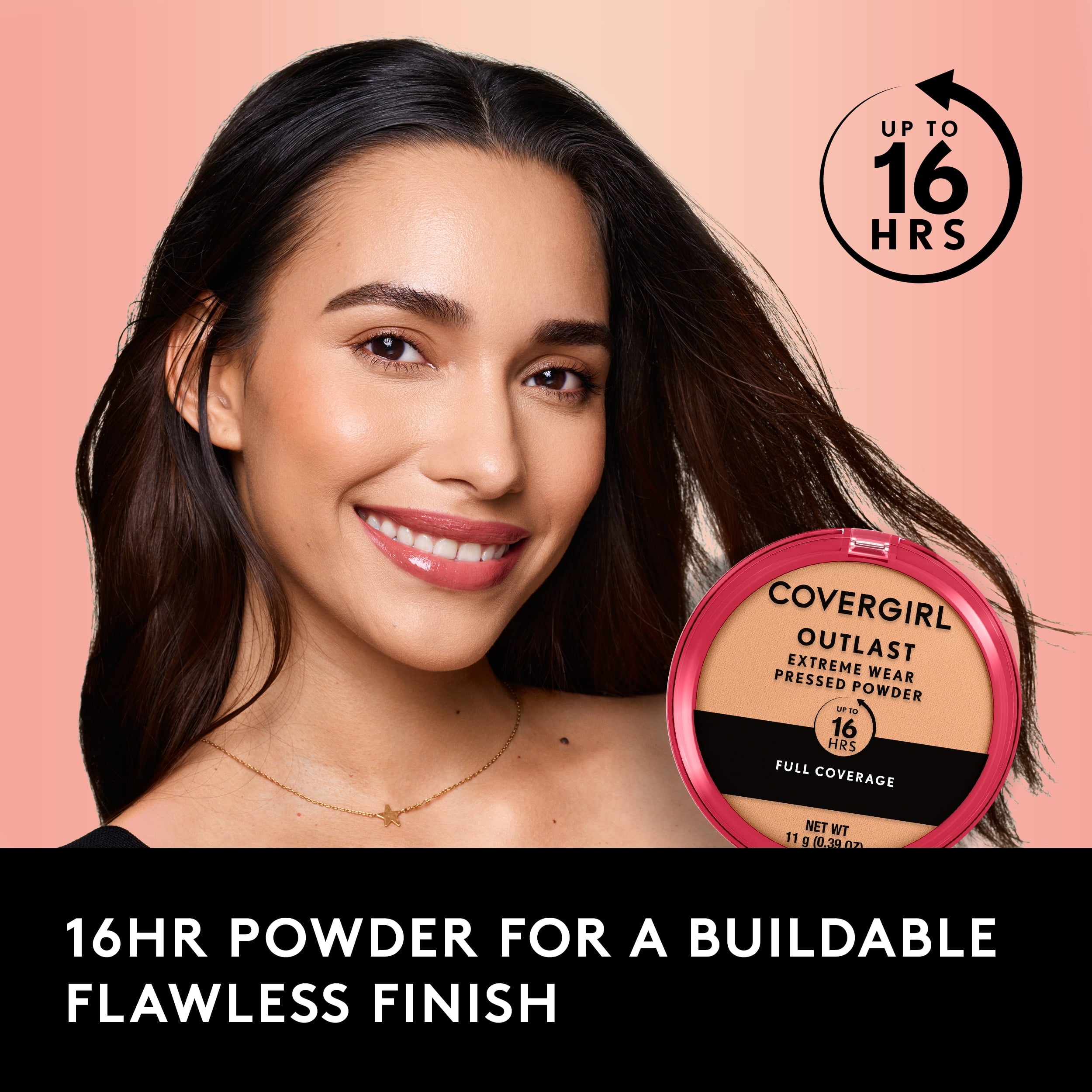 COVERGIRL Outlast Extreme Wear Pressed Powder, 875 Soft Sable, 0.38 oz